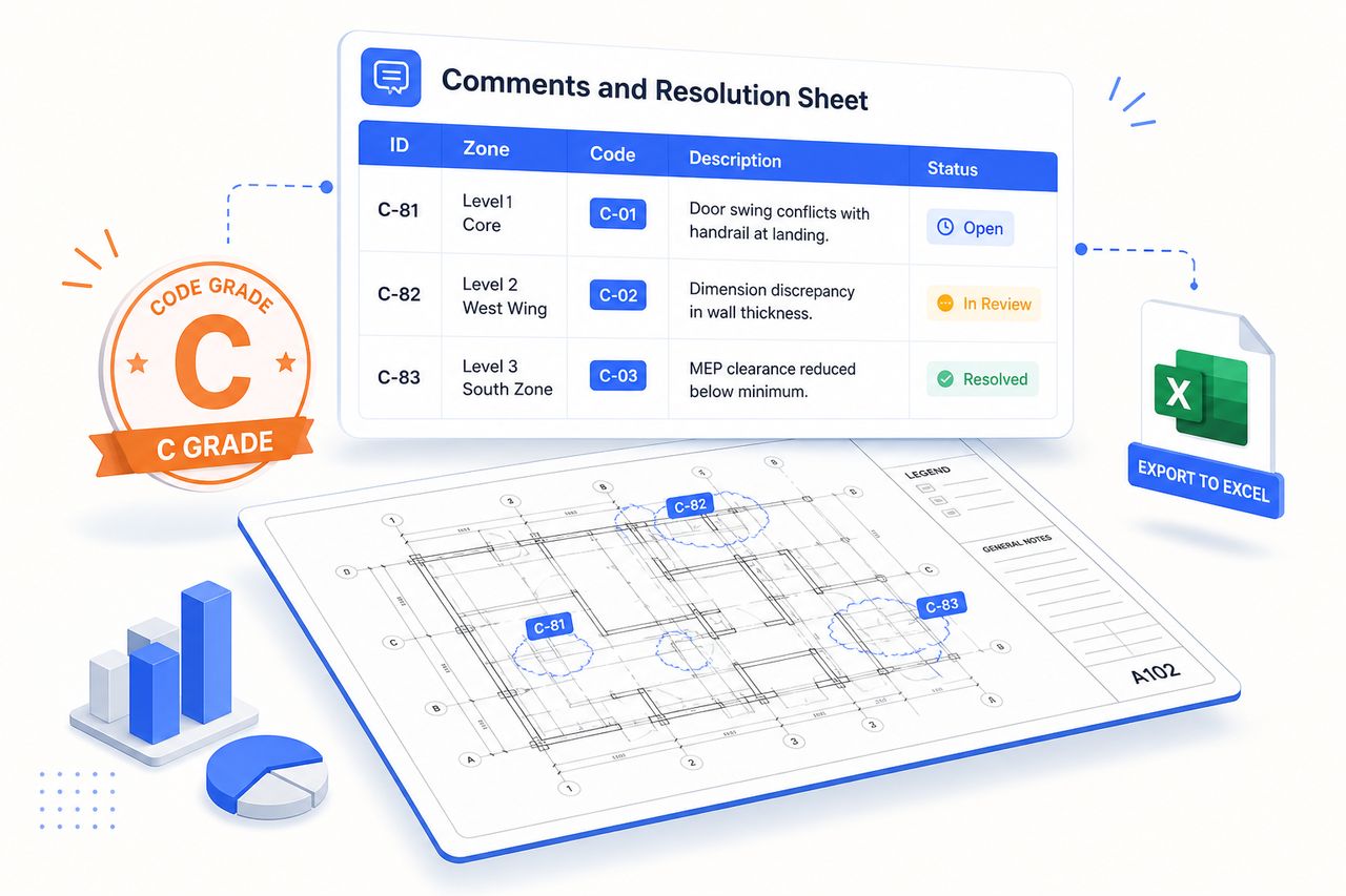 Graded Comments and Resolution Sheet with Code C