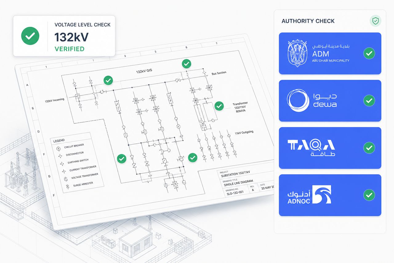 Drawing validated against UAE authority standards